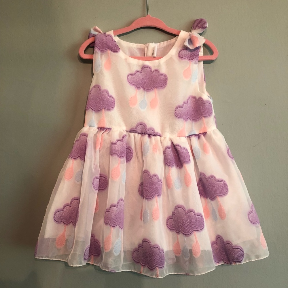 💕Toddler girl cloud ☁️ prints dresses💕